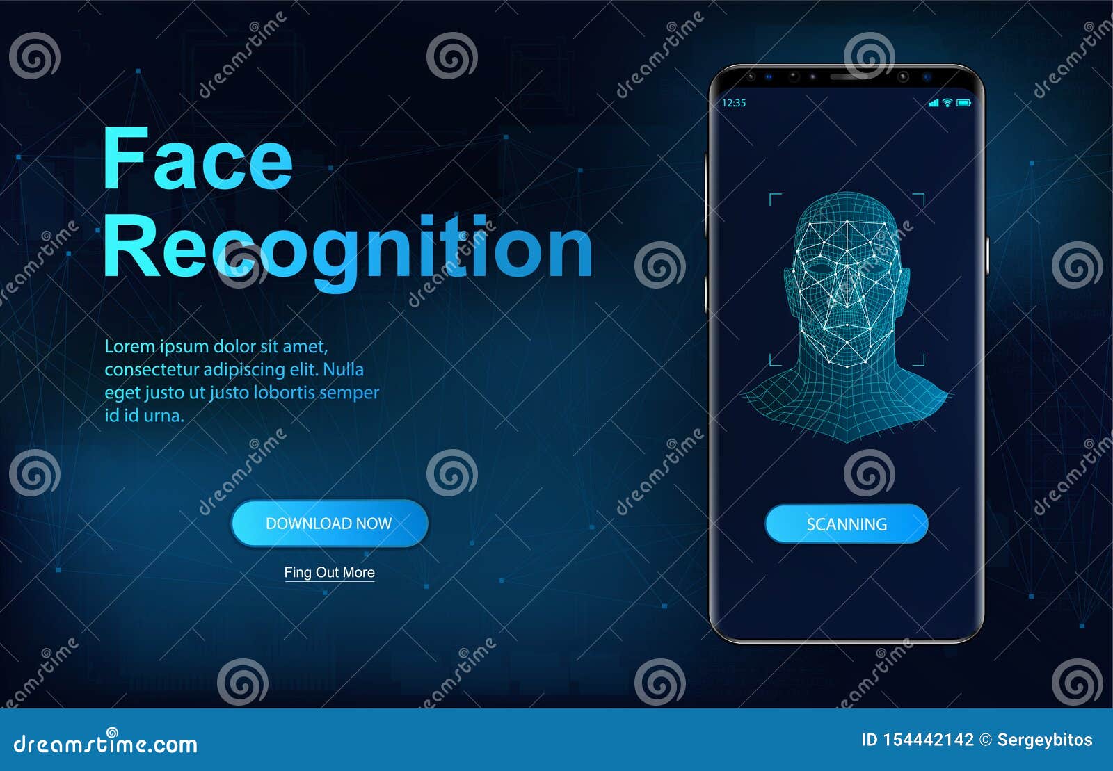 biometric face recognition on smartphone